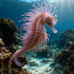 Sea anemone + Seahorse